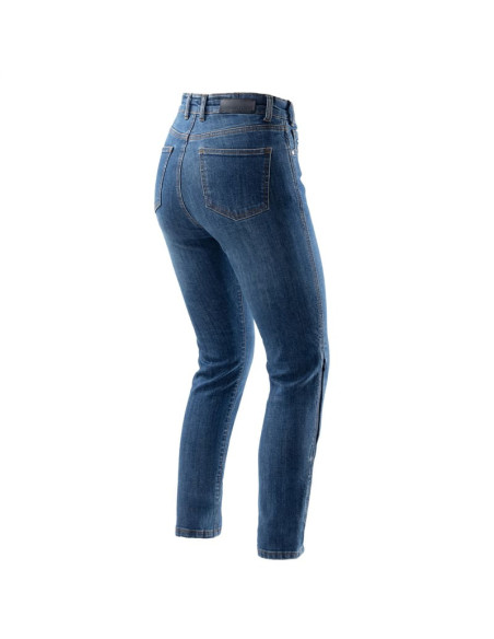 REBELHORN WOMEN'S CLASSIC BLUE MOTO JEANS