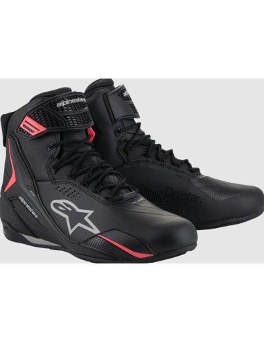 ALPINESTARS WOMEN'S STELLA FASTER-4 DRYSTAR BLACK/RED MOTO SHOES