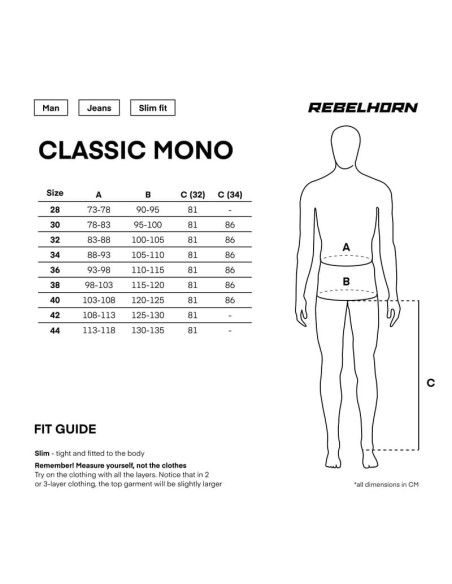 REBELHORN CLASSIC BLACK MOTO JEANS