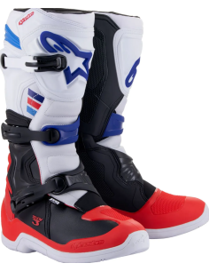 ALPINESTARS TECH 3 BLACK/RED/WHITE CROSS MOTO BOOTS