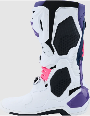 ALPINESTARS TECH 10 BLACK/NAVY/FLUO PINK/VIOLET CROSS MOTO BOOTS