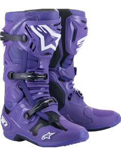ALPINESTARS TECH 10 BLACK/VIOLET CROSS MOTO BOOTS