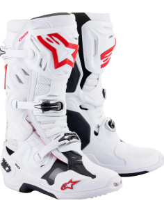 ALPINESTARS TECH 10 SUPERVENTED RED/WHITE CROSS MOTO BOOTS