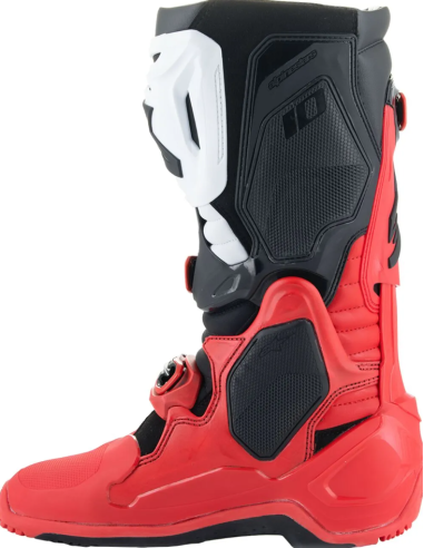 ALPINESTARS TECH 10 ENDURO BLACK/WHITE/BRIGHT RED CROSS MOTO BOOTS