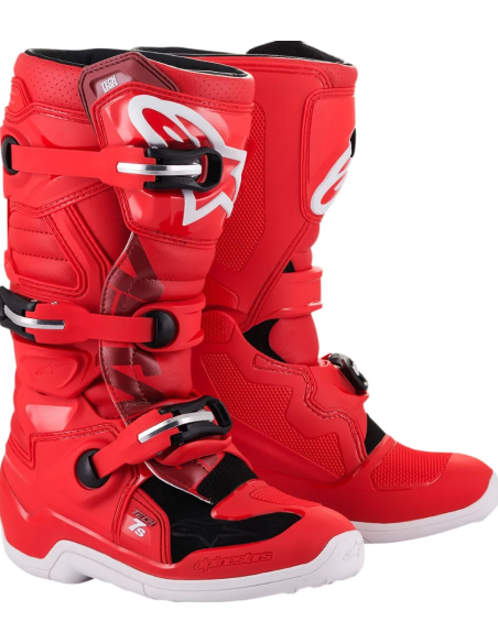 ALPINESTARS CHILDREN'S TECH 7S RED CROSS MOTO SHOES