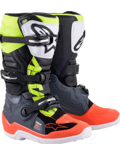 ALPINESTARS ДЕТСКИЕ КРОССОВКИ TECH 7S ЧЕРНЫЙ/КРАСНЫЙ/БЕЛЫЙ/ЖЕЛТЫЙ/СЕРЫЙ