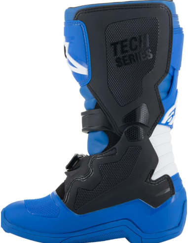 ALPINESTARS KIDS TECH 7S BLACK/BLUE/WHITE CROSS MOTO SHOES