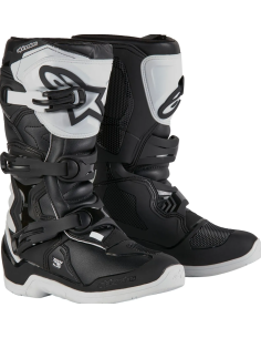 ALPINESTARS KIDS TECH 3S BLACK/WHITE CROSS MOTO SHOES