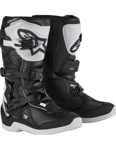 ALPINESTARS KIDS TECH 3S BLACK/WHITE CROSS MOTO SHOES