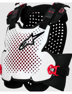ALPINESTARS A-4 PLASMA ROOST BLACK/RED/WHITE MOTO ARMOUR