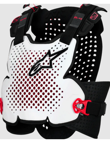 ALPINESTARS A-4 PLASMA ROOST BLACK/RED/WHITE MOTO ARMOUR