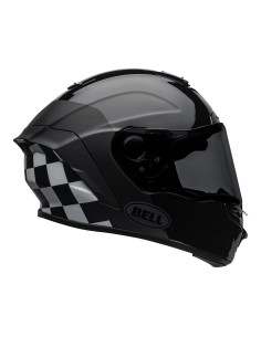 BELL STAR DLX MIPS LUXE CHECKERS BLACK/WHITE SPORTINIS/UŽDARAS MOTO ŠALMAS