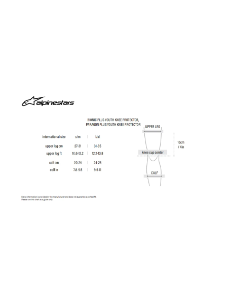 ALPINESTARS CHILDREN'S BIONIC ACTION KNEE PROTECTION
