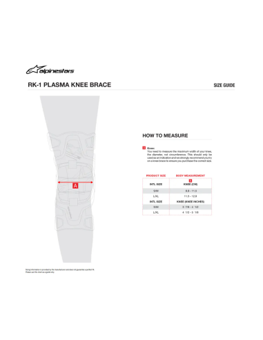 ALPINESTARS RK-1 PLASMA BRACES ROAD MOTORCYCLE PROTECTION