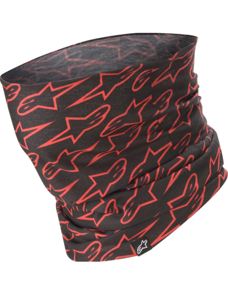 ALPINESTARS ЧЕРНЫЙ/КРАСНЫЙ ШАРФ-ТРУБА НА ШЕЕ