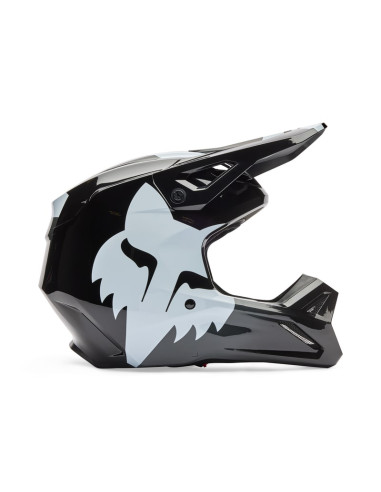FOX ДЕТСКИЙ МОТОШЛЕМ V1 SHIELD BLACK CROSS