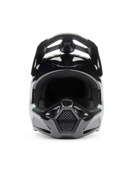 FOX CHILDREN'S V1 SHIELD BLACK CROSS MOTO HELMET