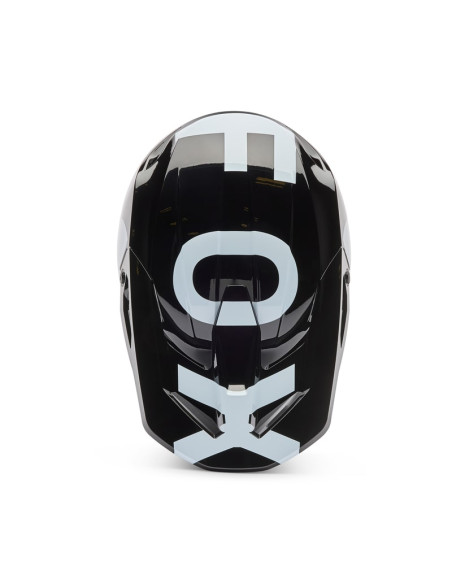 FOX CHILDREN'S V1 SHIELD BLACK CROSS MOTO HELMET