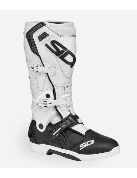 SIDI CROSSAIR BLACK/WHITE MOTO SHOES