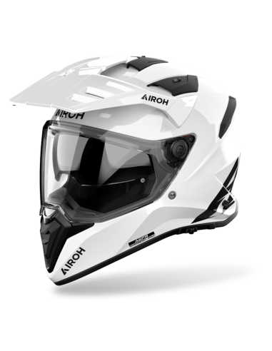 AIROH BANDIT WHITE GLOSS ADVENTURE MOTO HELMET