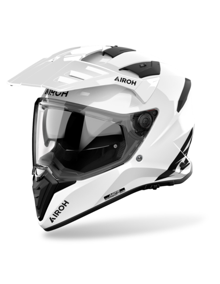 AIROH BANDIT WHITE GLOSS ADVENTURE MOTO HELMET