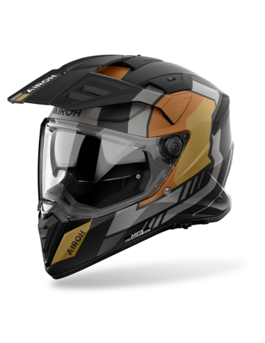 AIROH BANDIT HORN GOLD MATT ADVENTURE MOTO HELMET