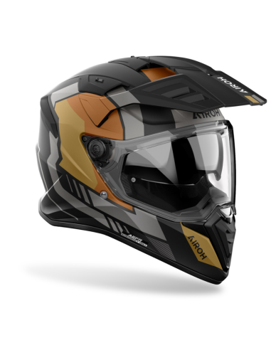 AIROH BANDIT HORN GOLD MATT ADVENTURE MOTO HELMET
