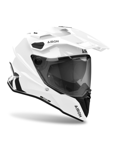 AIROH COMMANDER 2 WHITE GLOSS ADVENTURE MOTO HELMET