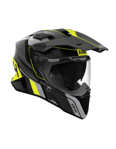 AIROH COMMANDER 2 SKIP YELLOW MATT ADVENTURE MOTO HELMET