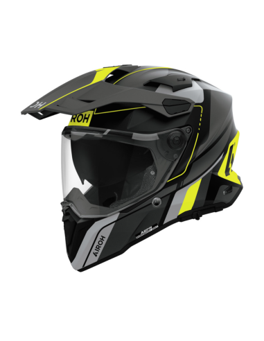 AIROH COMMANDER 2 SKIP YELLOW MATT ADVENTURE MOTO HELMET