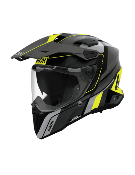 AIROH COMMANDER 2 SKIP YELLOW MATT ADVENTURE MOTO HELMET
