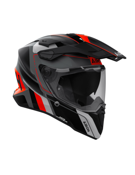 AIROH COMMANDER 2 SKIP ORANGE MATT ADVENTURE MOTO HELMET