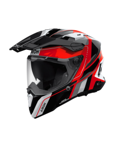 AIROH COMMANDER 2 SKIP RED GLOSS ADVENTURE MOTO HELMET