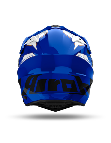 AIROH COMMANDER 2 REVEAL BLUE GLOSS ADVENTURE MOTO HELMET