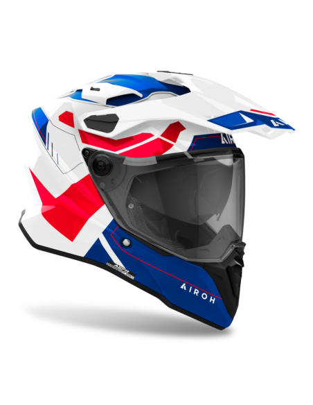 МОТОШЛЕМ ДЛЯ ПРИКЛЮЧЕНИЙ AIROH COMMANDER 2 REVEAL BLUE/RED GLOSS