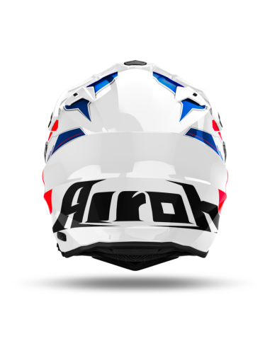 AIROH COMMANDER 2 REVEAL BLUE/RED GLOSS ADVENTURE MOTO HELMET