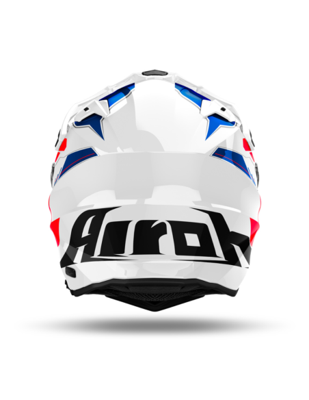 AIROH COMMANDER 2 REVEAL BLUE/RED GLOSS ADVENTURE MOTO HELMET