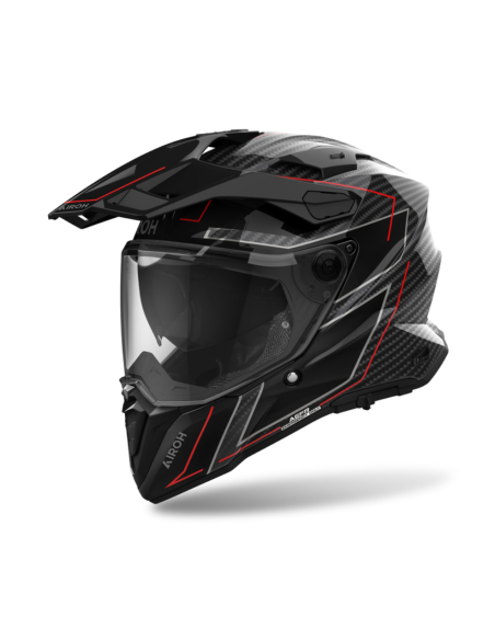 AIROH COMMANDER 2 CARBON STYLISH GLOSS ADVENTURE MOTO HELMET