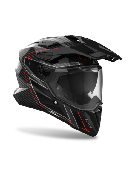 AIROH COMMANDER 2 CARBON STYLISH GLOSS ADVENTURE MOTO HELMET