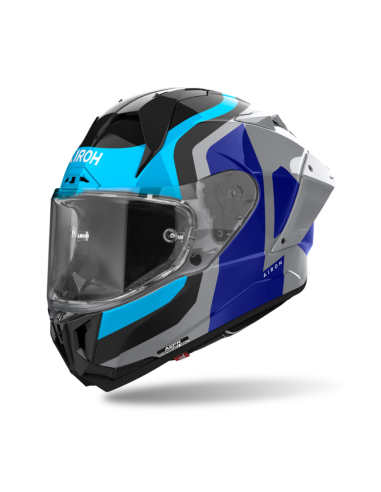 AIROH GP 800 COMPETITION BLUE GLOSS CLOSED MOTORCYCLE HELMET