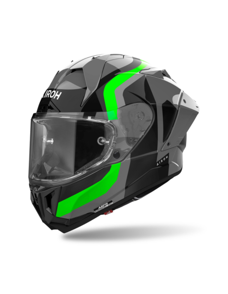 AIROH GP 800 COMPETITION GREEN FLUO GLOSS INDOOR MOTO HELMET