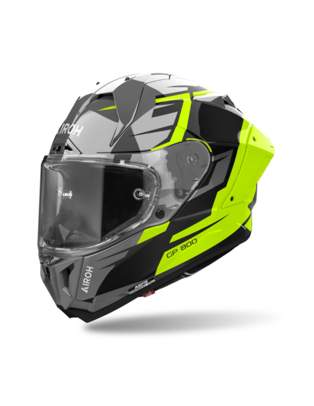 AIROH GP 800 MASTER YELLOW GLOSS CLOSED MOTORCYCLE HELMET