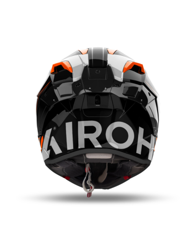 AIROH GP 800 MUST ORANGE GLOSS UŽDARAS MOTO ŠALMAS