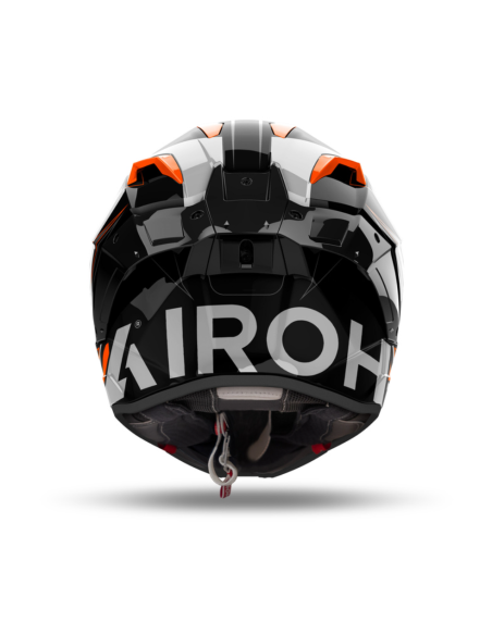 AIROH GP 800 MUST ORANGE GLOSS UŽDARAS MOTO ŠALMAS