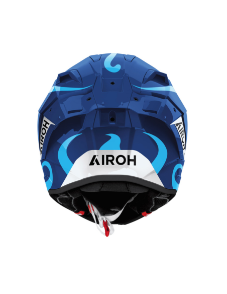 AIROH GP 800 SWAIN BLUE GLOSS UŽDARAS MOTO ŠALMAS