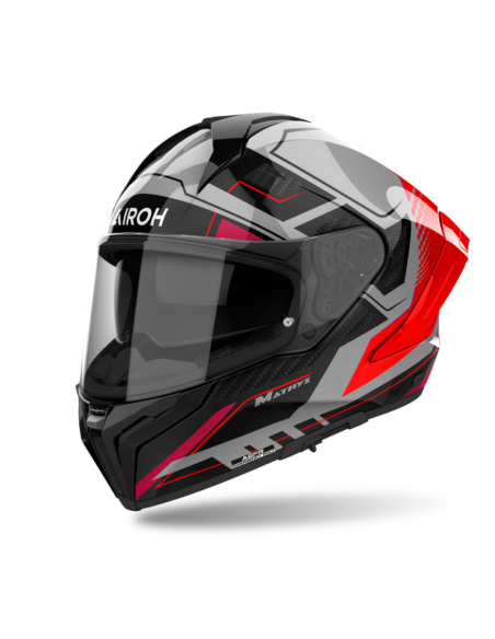 AIROH MATRYX ROCKET RED FLUO GLOSS INDOOR MOTO HELMET