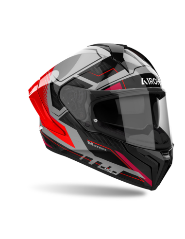 AIROH MATRYX ROCKET RED FLUO GLOSS INDOOR MOTO HELMET