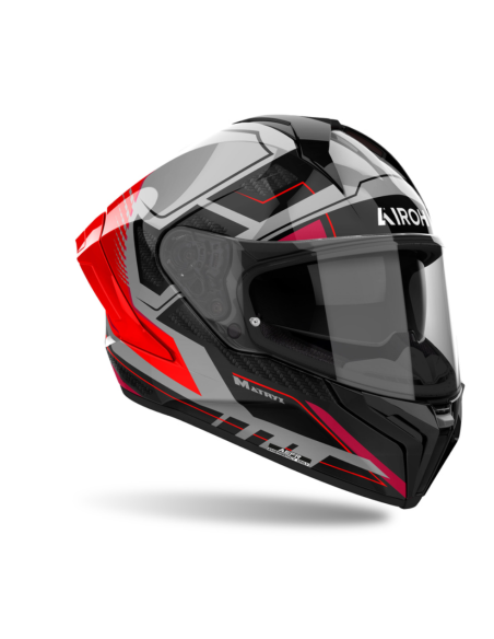 AIROH MATRYX ROCKET RED FLUO GLOSS INDOOR MOTO HELMET