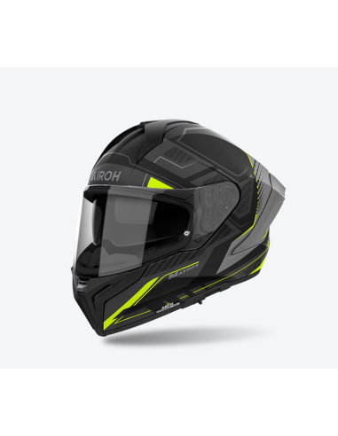 AIROH MATRYX ROCKET YELLOW MATT CLOSED MOTO HELMET