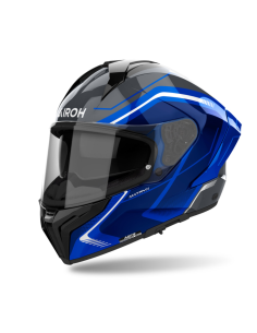 AIROH MATRYX WIDE BLUE GLOSS CLOSED MOTORCYCLE HELMET